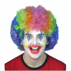 Rainbow Curly Clown Wig