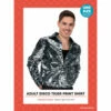 Tiger Print Disco Shirt - Silver -Smiffys Shop 12882 tiger print disco shirt silver