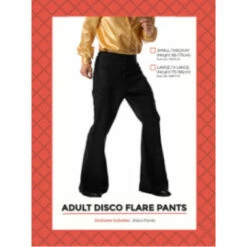 Adult Black Disco Flare Pants