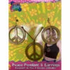 Peace Pendant & Earrings -Smiffys Shop 1325 peace pendant earrings