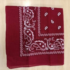 Maroon Paisley Cowboy Bandanna