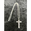 Big Silver Necklace With Silver Cross -Smiffys Shop 15800 04 big silver necklace with silver cross