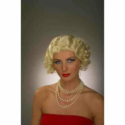 1920s Flapper Finger Waves Wig - Blonde
