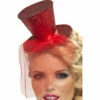 Smiffys Red Fever Mini Top Hat On Headband -Smiffys Shop 21298 red fever mini top hat on headband