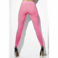 Smiffys Neon Pink Opaque Footless Tights