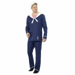 Smiffys Sailor Man Costume - Blue & White