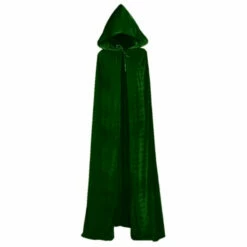 Forest Green Velvet Hooded Cape - Adult
