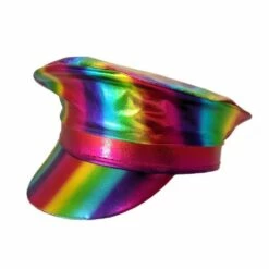 Shiny Rainbow Police Cap