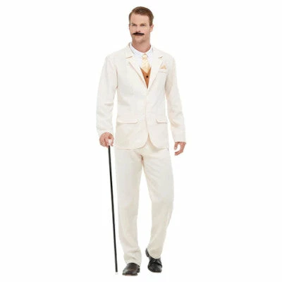 Smiffys Roaring 20's White Gent Costume 3 Smiffys Roaring 20's White Gent Costume