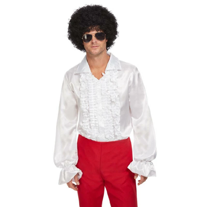 Smiffys 60s Ruffled Shirt - White 4 Smiffys 60s Ruffled Shirt - White - Image 2