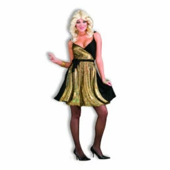 Ladies Gold Disco Dress
