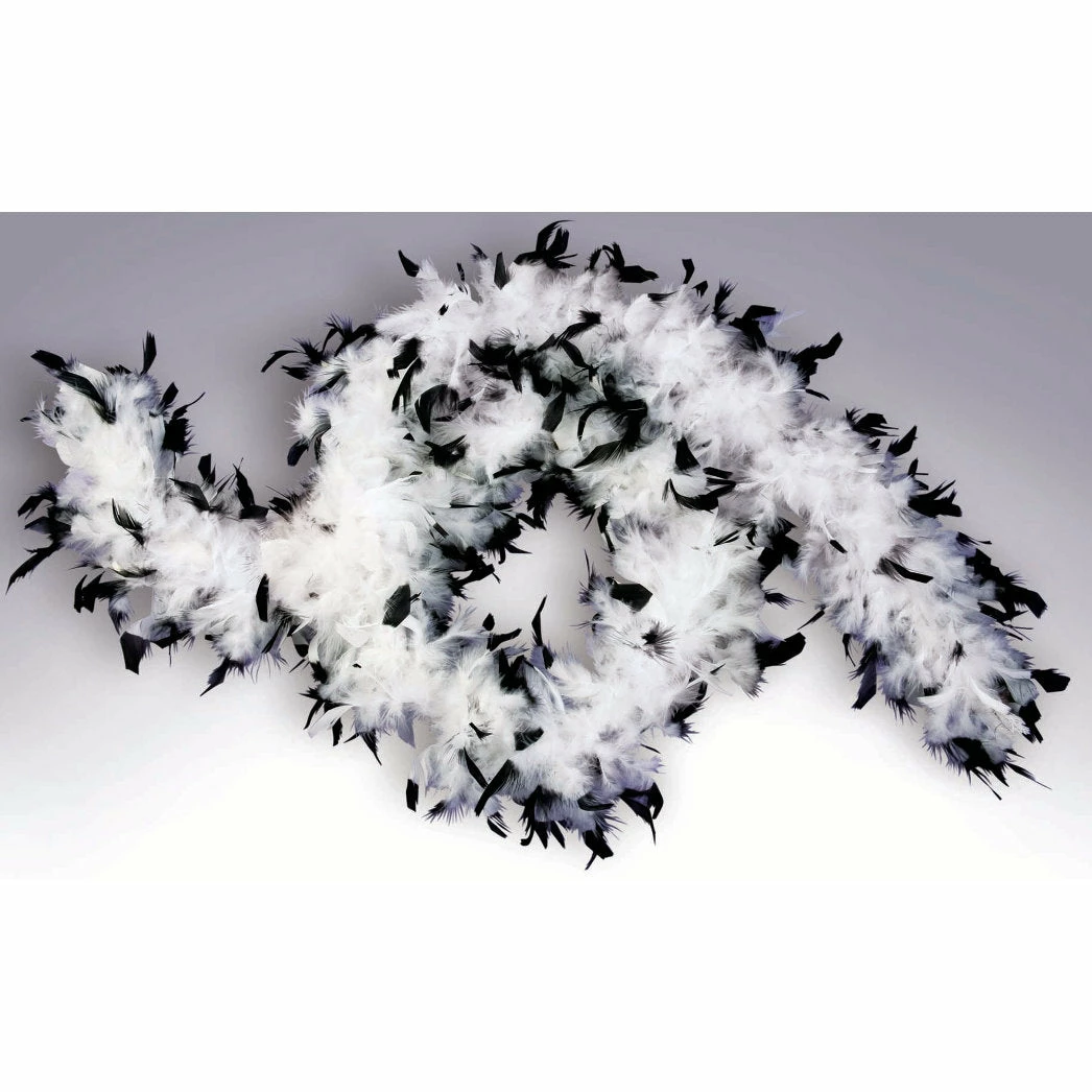 Black And White Feather Boa 3 Black And White Feather Boa