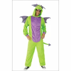 Green Dragon Furry Onesie Costume - Adult -Smiffys Shop 701074 green dragon onesie adult 1