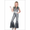 Black/Silver Disco Diva Jumpsuit Costume -Smiffys Shop 81236 black silver disco diva jumpsuit