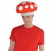 AMSCAN Mushroom Hat - Red & White -Smiffys Shop 846193 mushroom hat red white