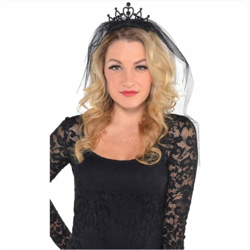 AMSCAN Black Veiled Tiara 3 AMSCAN Black Veiled Tiara