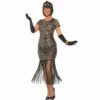 Art Deco Sequin Flapper Dress -Smiffys Shop 85826 Art Deco Flapper