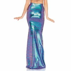 Iridescent Scale Mermaid Skirt - Leg Avenue -Smiffys Shop 86710 mermaid tail iridescent scale ladies leg avenue back cr