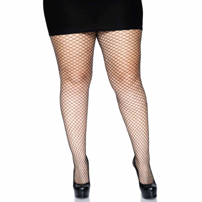 Lycra Fishnet Pantyhose Plus - Leg Avenue - Assd Colours 3 Lycra Fishnet Pantyhose Plus - Leg Avenue - Assd Colours