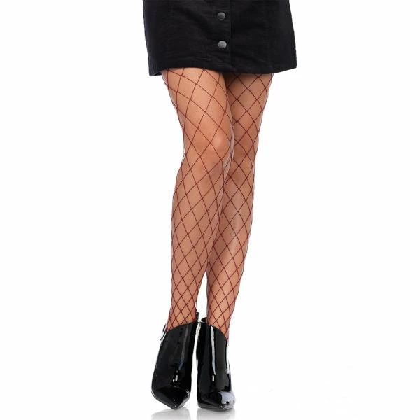 Burgundy Spandex Diamond Pantyhose - Leg Avenue 3 Burgundy Spandex Diamond Pantyhose - Leg Avenue