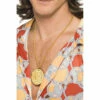 Smiffys Gold Coin Medallion Necklace -Smiffys Shop 99675 gld medallion necklace chain cr
