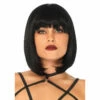 LEG AVENUE 14" Short Natural Black Bob Wig 2 LEG AVENUE 14" Short Natural Black Bob Wig -Smiffys Shop A1527 leg avenue short natural bob wig cr