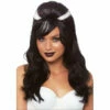 LEG AVENUE Frankie Bouffant Wig Black/White -Smiffys Shop A2775 frankie bouffant wig black white