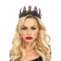 LEG AVENUE Metal Filigree Royal Crown With Gems