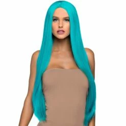 LEG AVENUE 33" Long Straight Center Part Wig - Turquoise