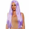 LEG AVENUE 33" Long Straight Center Part Wig - Lavender -Smiffys Shop A2864 long 33inch lavender wig leg avenue cr