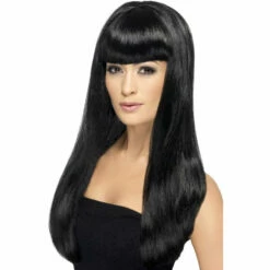 Smiffys Black Long Straight Babelicious Wig