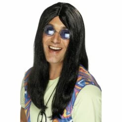 Smiffys Neil Black Hippy Wig