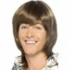 Smiffys Brown 70's Heartthrob Wig -Smiffys Shop Brown 70s Heartthrob Wig cropped