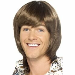 Smiffys Brown 70's Heartthrob Wig
