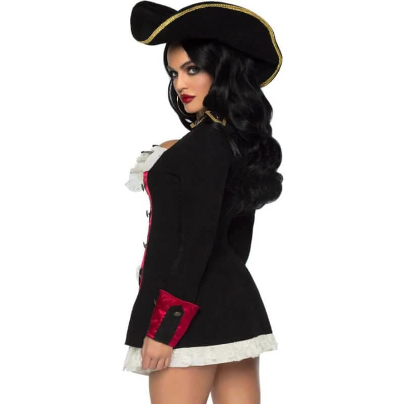 Charming Pirate Captain Ladies Costume - Leg Avenue 4 Charming Pirate Captain Ladies Costume - Leg Avenue - Image 2
