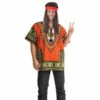 Dashiki Orange Hippie Shirt - Dr Toms -Smiffys Shop D21090 dashiki orange hippie shirt