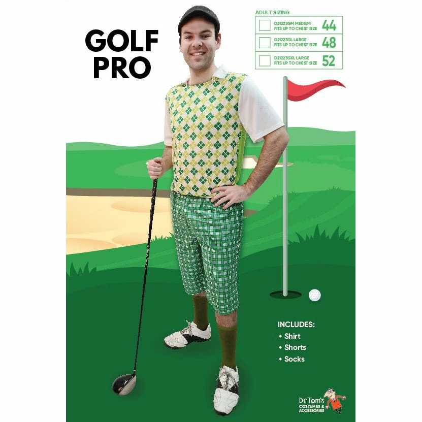 Golf Pro Adult Costume 3 Golf Pro Adult Costume