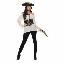 Smiffys Deluxe Ladies Pirate Shirt