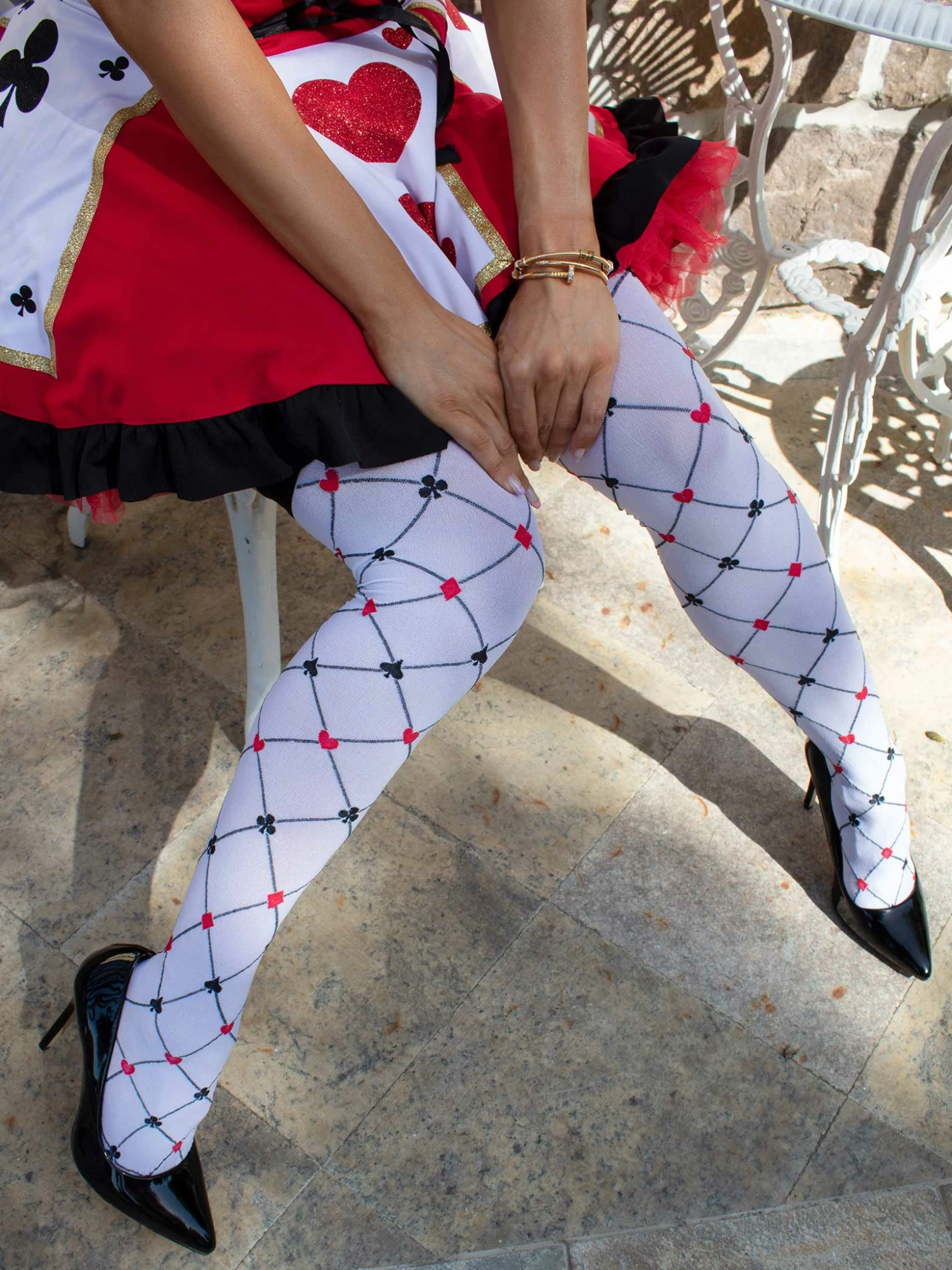 LEG AVENUE Diamond Card Suit Thigh Highs 5 LEG AVENUE Diamond Card Suit Thigh Highs - Image 3