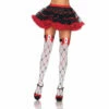 LEG AVENUE Diamond Card Suit Thigh Highs -Smiffys Shop Diamond Card Print Thigh High Stockings cropped