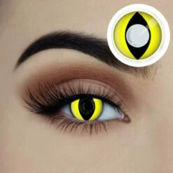 Starry Eyed Yearly Contact Lenses - Yellow Cat Eye