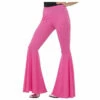 Smiffys Flared Trousers Pink - Ladies -Smiffys Shop Flared Trousers Pink