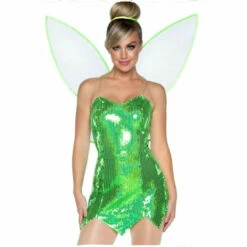 LEG AVENUE Green Fairy Dress Set With Wings Ladies Costume