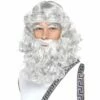 Smiffys Zeus Wig Beard And Eyebrows -Smiffys Shop Grey Wig and Beard cropped