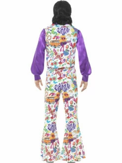 Smiffys 60's Groovy Hippie Costume 7 Smiffys 60's Groovy Hippie Costume -Smiffys Shop Groovy Hippie Suit Back