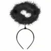 Feather Fallen Angel Halo - Black -Smiffys Shop HE2344 black angel fallen halo feather cr