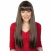 Jessica Long Straight Wig With Fringe - Brown -Smiffys Shop JessicaLongStraightWigwithFringeBrown.cr
