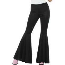 Smiffys Ladies Black Flared Trousers