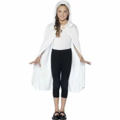 Smiffys Child's White Hooded Cape
