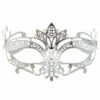 Metal Masquerade Mask - Silver -Smiffys Shop MA3290 metal masquerade mask silver